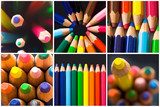 collage of colorful pencils