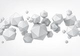 Composition of icosahedron for graphic design