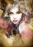 Pastellfarbenes Frauenporträt im Expressionismus