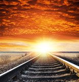 railway to sunset