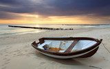 Stille am Strand bei Sonnenuntergang