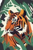 Tiger im Dschungel-Motiv