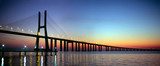 Vasco da Gama bridge panorama at dusk