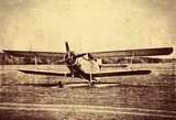 Vintage photo of an old biplane