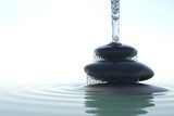 Zen Balance im Wasserspiegel