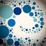 Abstract blue circles design
