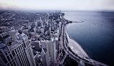 Aerial view of Chicago downtown 