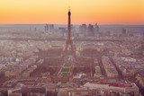 Aerial view of the Eiffel Tower in Paris 