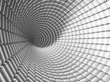 Aluminum tunnel abstract background