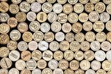 Background of wine corks