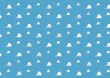 Background Room Kids - Clouds blue Room