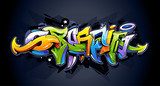 Bright graffiti lettering 