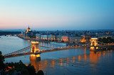 Budapest skyline at night, Hungary