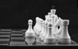 Chess white on black 