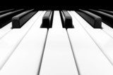 Close-up of Piano Keyboard with plenty of white space 