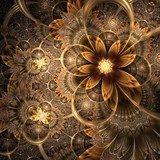 Colorful fractal flower pattern 