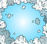 comic sky style. Vector illustration 