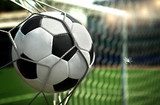 Dynamik im Fußballtor festgehalten