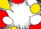 Dynamische Dialoge in auffälliger Farbexplosion