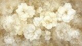 Elegant Floral Artwork with Vintage Texture and Soft Beige Tones Ideal for Backgrounds Decor