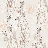 Flowers fantasy. Cute floral seamless pattern . 