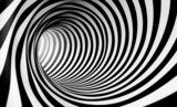 Fondo espiral abstracta 3d en blanco y negro 