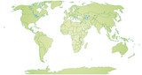 Freigestellte Weltkarte 