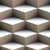 Geometric seamless pattern made of stacked cubes