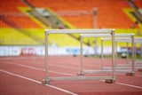 Hurdles on race tracks for obstacle race 