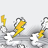 Kraftvolle Blitze & Pop-Art Explosionen