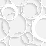 Kreisförmige Gestalten in Grau und Weiß 