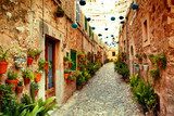 Lebendige Gasse im spanischen Flair