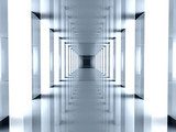 Lichtspiel im futuristischen Tunnel
