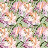 Lily seamless pattern 