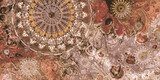 mandala colorful dark eyes vintage art, ancient Indian vedic background design, old painting texture with multiple mathematical shapes