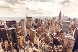 Manhattan skyline aerial view 