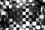 Monochrome Kubusstruktur in symmetrischem Design