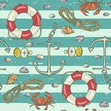 Nautical background, Marine pattern