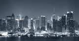 New York City nigth black and white 