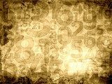 old numbers sepia texture or background