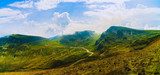 Panorama with the Carpathian mountains. Romania