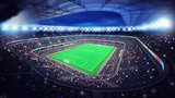 Panoramablick ins beleuchtete Fußballstadion