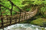 Pont de lianes et bambou Kazura-bashi Ã  Oku Iya, Shikoku 