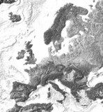 Reliefkarte von Europa 