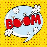 Retro-Comic Explosion in lebendigem Gelb
