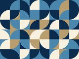 Rhythmisches Spiel in Blau und Beige