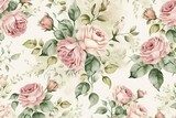 Rose pink color, vintage watercolor background (Ai generated)