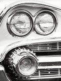 Scharfe Retro-Front in Schwarzweiß