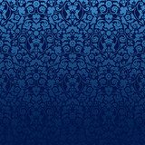 Seamless Damask Pattern Blue
