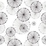seamless pattern of dandelion 